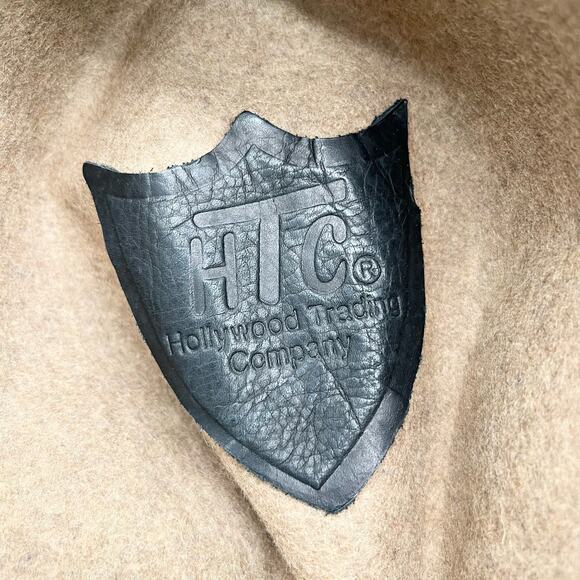 HTC Hollywood Trading Company Fedora Hat Band 100% Wool Small‎ Camel Brown - Picture 3 of 7